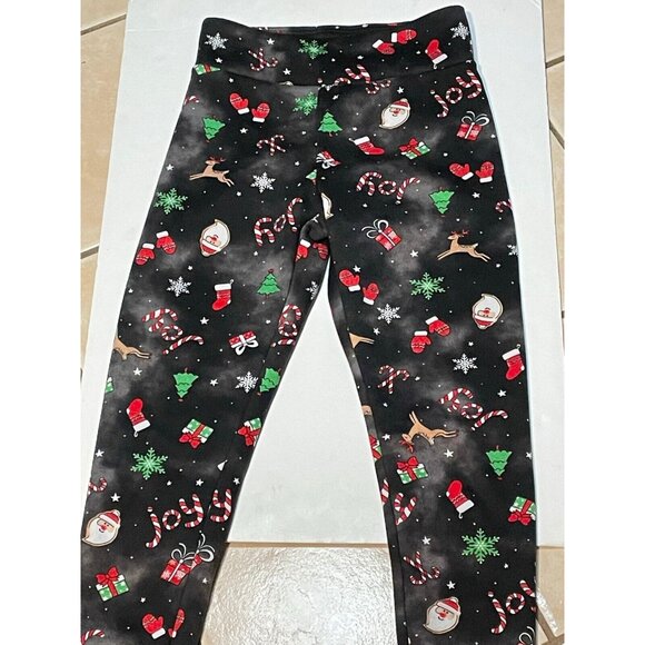 No Boundaries Christmas fleece sweatpants womens medium 7 - 9 24 x 29 black - Picture 8 of 10